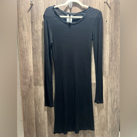 BCBG Max Azria Black Long Sleve Dress Size Large EUC - Picture 2 of 7